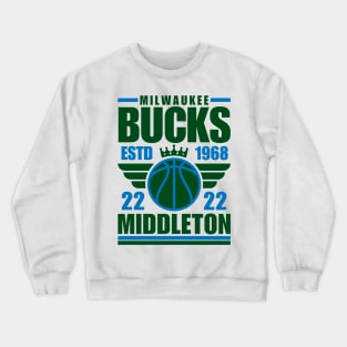 Milwaukee Bucks Middletonnn 22 Retro Crewneck Sweatshirt